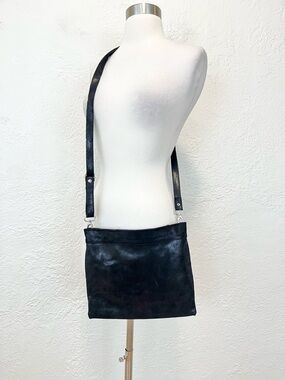 CoFi Leather Bag Mollie Convertible Crossbody Clutch Black